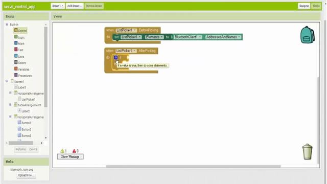 Arduino Servo Motor Control via Bluetooth | App Inventor