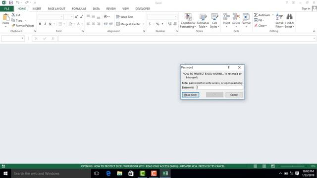 PART 65 - HOW TO PROTECT EXCEL WORKBOOK WITH READ ONLY ACCESS (TAMIL) смотреть онлайн