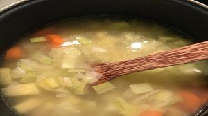 Суп-пюре из лука-порея