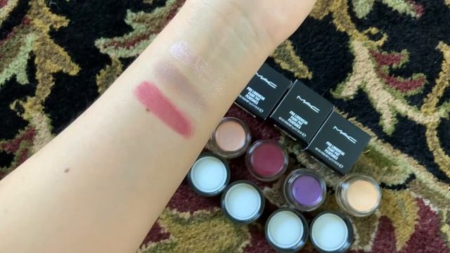MAC paint pots (new & original) swatches and comparison