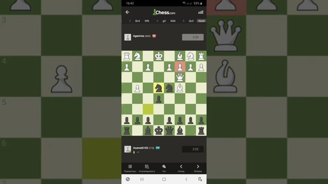 Chess.Наказание за неуважение.