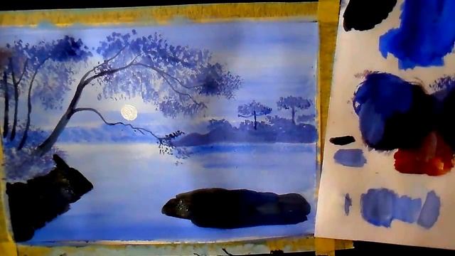 Как нарисовать пейзаж. Рисуем вместе. Поэтапное рисование