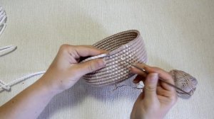 КОРЗИНКА ДЛЯ МЕЛОЧЕЙ вязание крючком МК / DIY Crochet bаsket