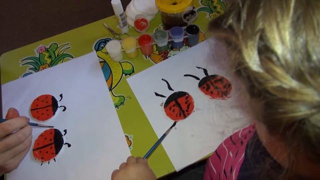 Аппликация Божьи коровки смотреть онлайн