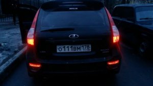 Led катафоты в задний бампер Калина 2