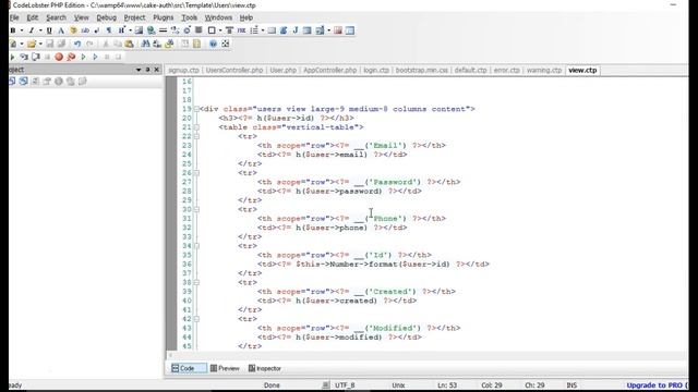 CakePHP 3.4 Tutorial For Beginners Step By Step - 10 - User Profile Design with bootstrap смотреть онлайн