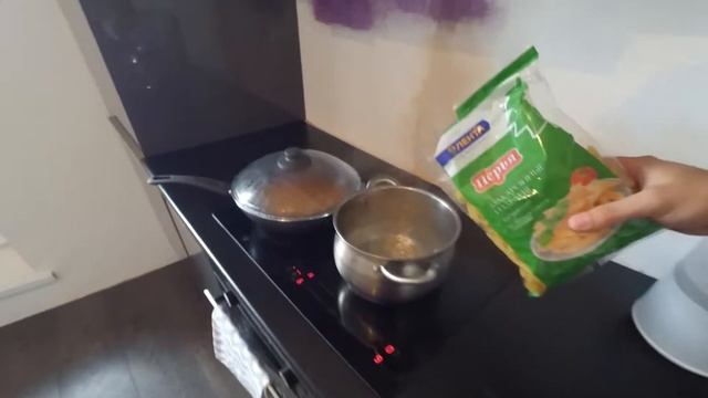 Макароны с печенью