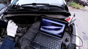 KIA Sportage проверке состояния цилиндров двигателя эндоскопом