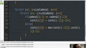 Clase 20-2 Fundamentos de algoritmos (FADA): Programación dinámica I: Implementación LCS