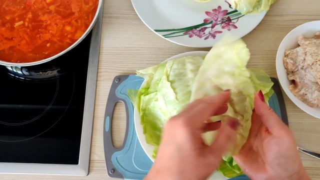 Голубцы с фаршем и рисом. Тонкая капуста и нежная начинка! * смотреть онлайн