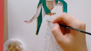 SPEED PAINT | ХОББИ РИСОВАНИЕ | АКВАРЕЛЬ | ЧЕЧЕНСКИЙ НАЦИОНАЛЬНЫЙ КОСТЮМ