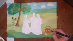 Рисуем праздник урожая, хоровод. Обрядовые действия народного праздника