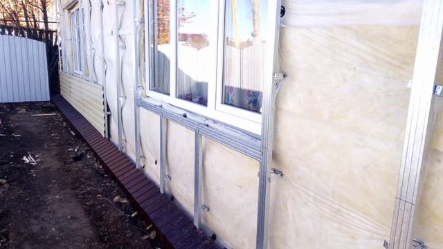 Облицовка дома профлистом, и утепление . смотреть онлайн