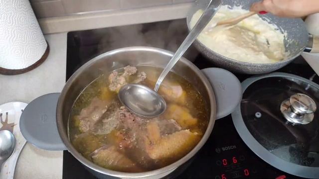 Густой суп-соус из домашней птицы на сметане.?(По бабушкиному рецепту)(Молдавская кухня)