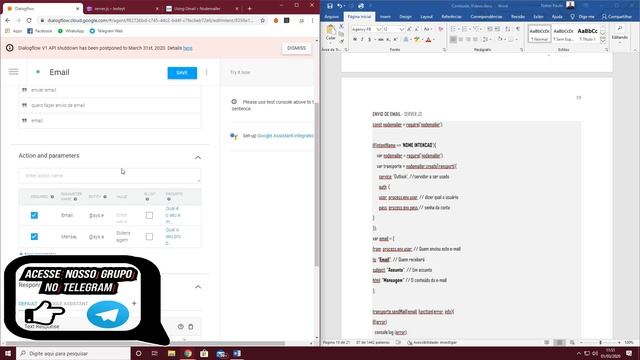 DIALOGFLOW - Parte 32 Envio de e-mail смотреть онлайн
