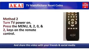 How to enter Akai TV Service Menu || LED TV Hard Reset to Factory Settings || Easy Method