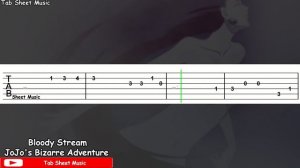 JoJo's Bizarre Adventure OP 2 - Bloody Stream Guitar Tutorial