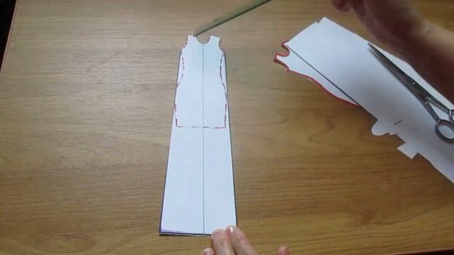 Как  раскроить длинное  платье  из  габардина ?