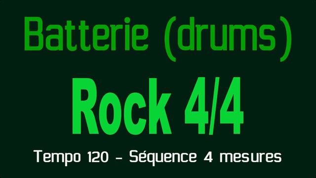 Batterie rock (drums) Tempo 120 смотреть онлайн