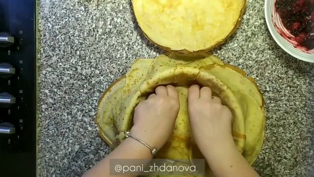 БЛИННЫЙ  ТОРТ "Веснянка" ? + Рецепт  Вкуснейших БЛИНОВ!