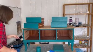 Красим старую тумбу / комод diy переделка мебели