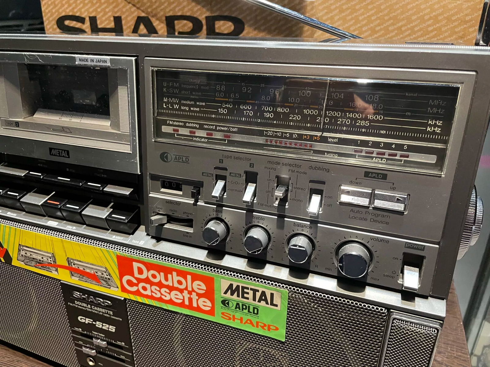 SHARP GF-525 Stereo Boombox.