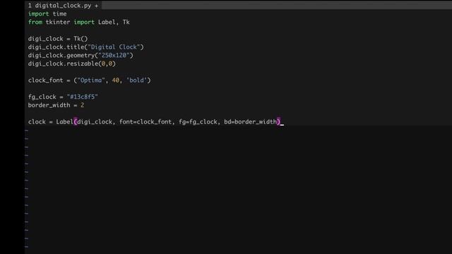 How to create digital clock using Python | Python project for beginners | Python Basic Tutorial