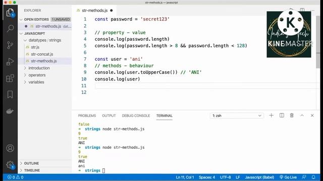 JavaScript String Methods | strings part-5. #javascript #indiastech #strings