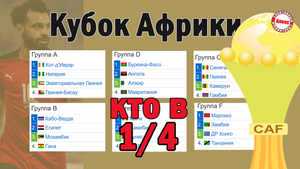 Кубок Африканских Наций. Кто вышел в 1/4?  Результаты. Расписание. Сетка Плей-офф.