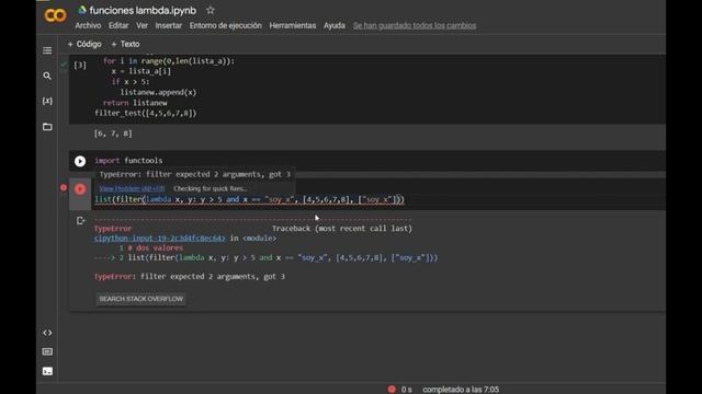 Lambda Filter Python