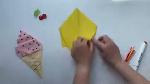 КАК СДЕЛАТЬ ОРИГАМИ МОРОЖЕНОЕ?
