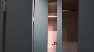 Шкаф и двери в прачечную в ЖК Марсель (система складных дверей с доводчиками Hettich)