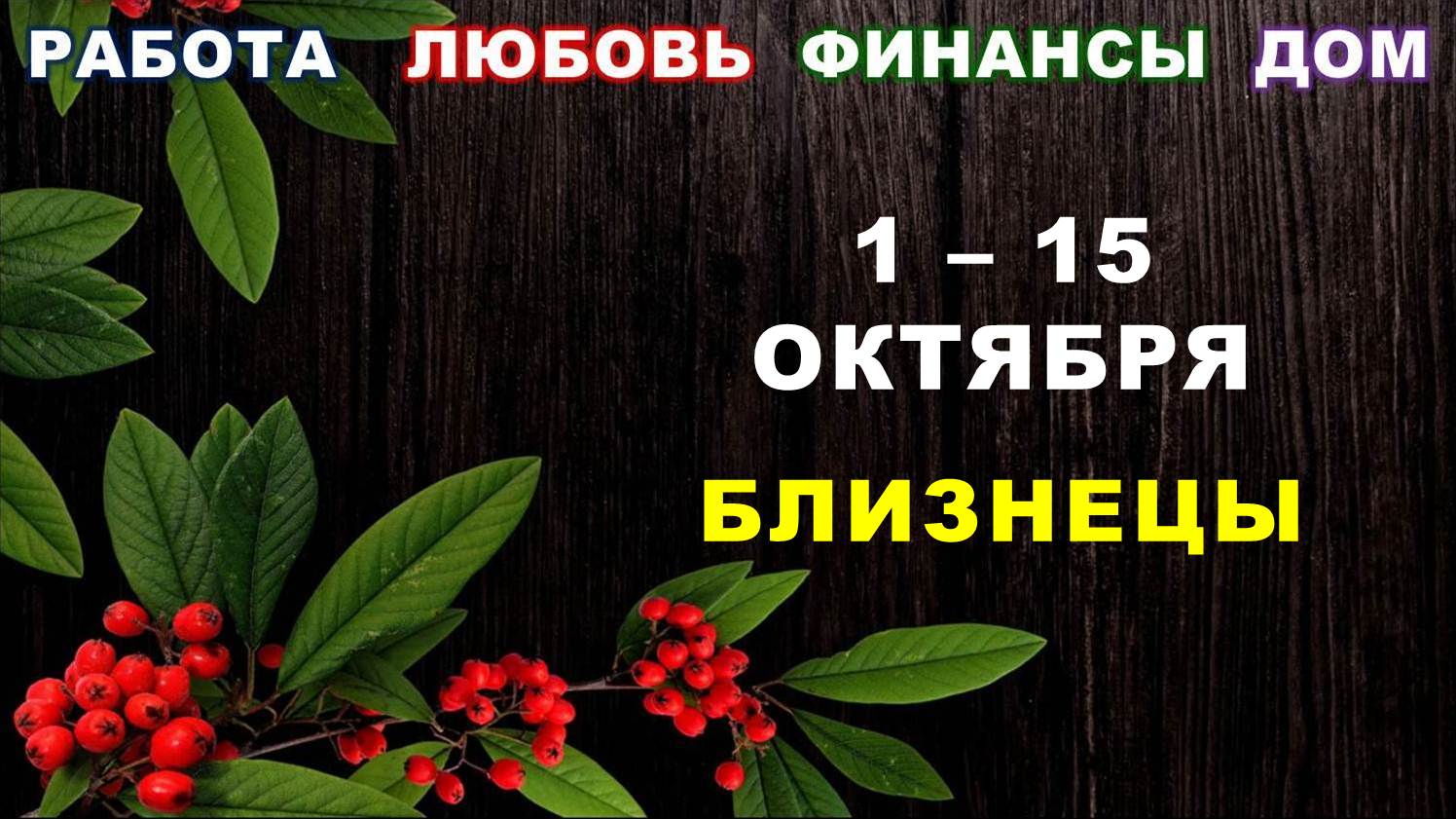 ♊ БЛИЗНЕЦЫ. ? С 1 по 15 ОКТЯБРЯ 2023 г. ✅️ Главные сферы жизни. ? Таро-прогноз ?