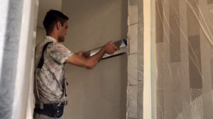 Шпаклевка стен валиком