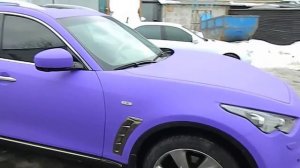 оклейка фиолетовой матовой пленкой INDIVIDUAL-DESIGN.RU