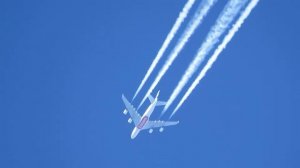 Emirates A380, 40,000 ft , Canon SX540 HS, Sibiu, Romania