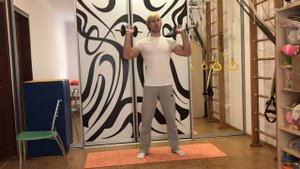 Жим гантелей вверх. Плечи