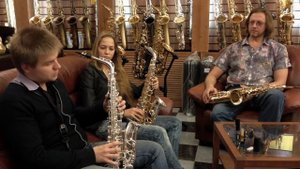 Саксофоны Antigua. Тарас Гусаров и Каролина Ройз. Салон саксофонов Bird.