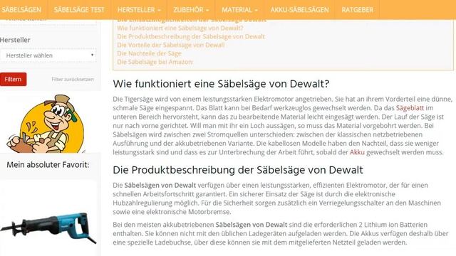 Säbelsägen von Dewalt  Infos Tipps und Testsieger  SaebelSaegen.net