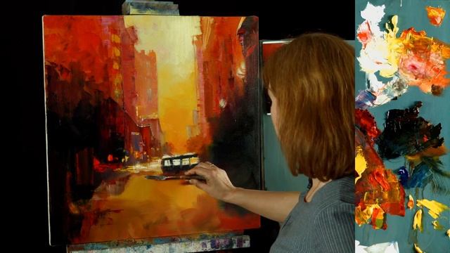 Вебинар по живописи от Ольги Базановой - "Утренний город". Пишем маслом смотреть онлайн