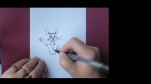 Как нарисовать зайца из ну погоди, легко и просто