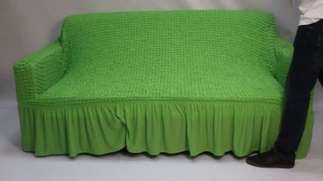 Как одеть универсальный чехол на диван Kupit-Textil.ru смотреть онлайн