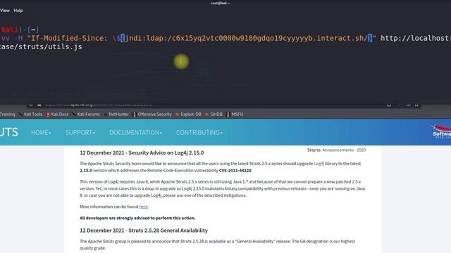 Apache Struts2 Log4j RCE | 0day | CVE-2021-44228 | POC | Log4shell | log4j vulnerability смотреть онлайн