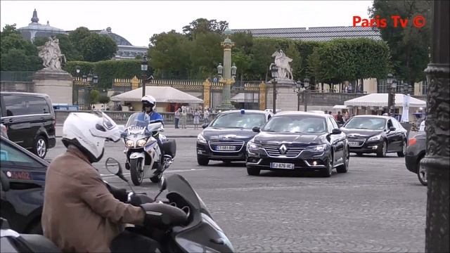 la police escorte , 1 renault Talisman et 1 Peugeot 508 dans Paris смотреть онлайн