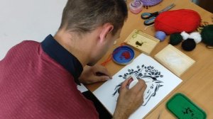 3 место – «Картины из цветной пряжи», КГБУ СО «Дом-интернат «Ботанический»