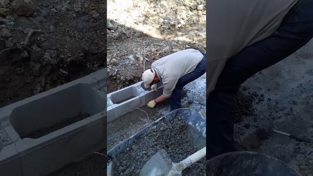 Кладка фундаментных блоков смотреть онлайн