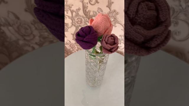 Розы крючком. / Crochet roses.