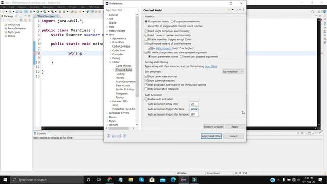 Fix Eclipse IDE Content Assist Auto-Activation Trigger | Basic & Advance Solutions | 2020 смотреть онлайн