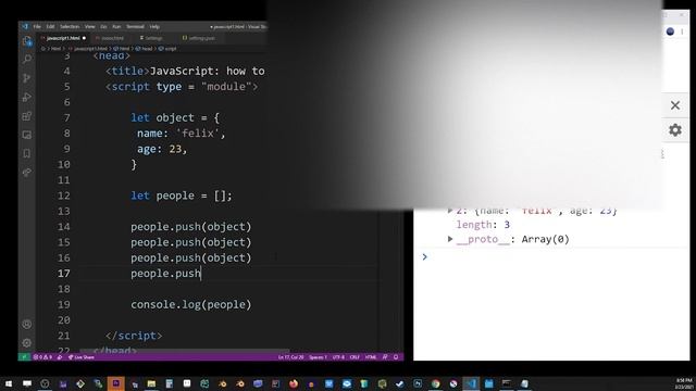 How To Add Object to JavaScript Array смотреть онлайн