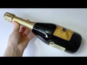 БЮДЖЕТНО и ПРОСТО! Очень легкий Новогодний декор бутылки шампанского.